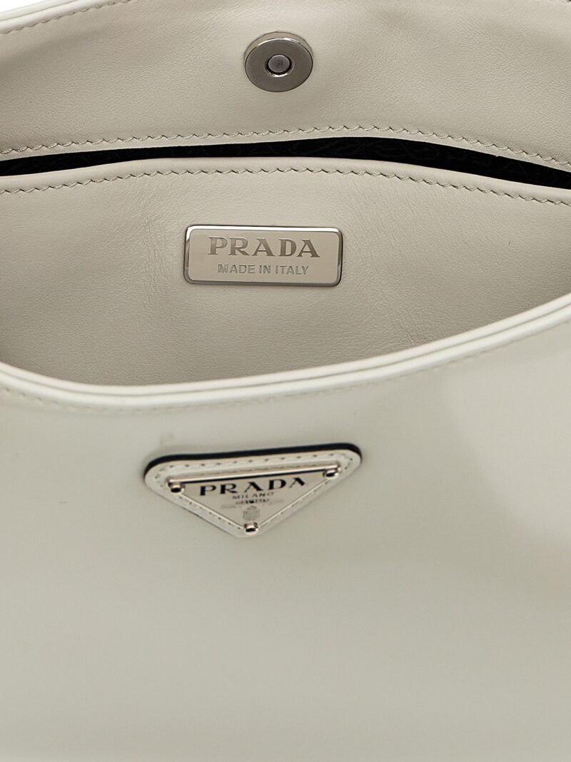 'Cleo' shoulder bag 100% calfskin leather (Bos Taurus) PRADA White