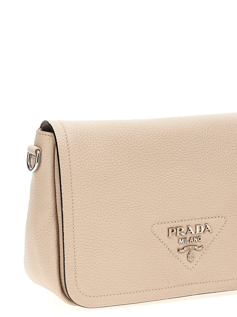 Leather shoulder bag 100% leather PRADA Pink