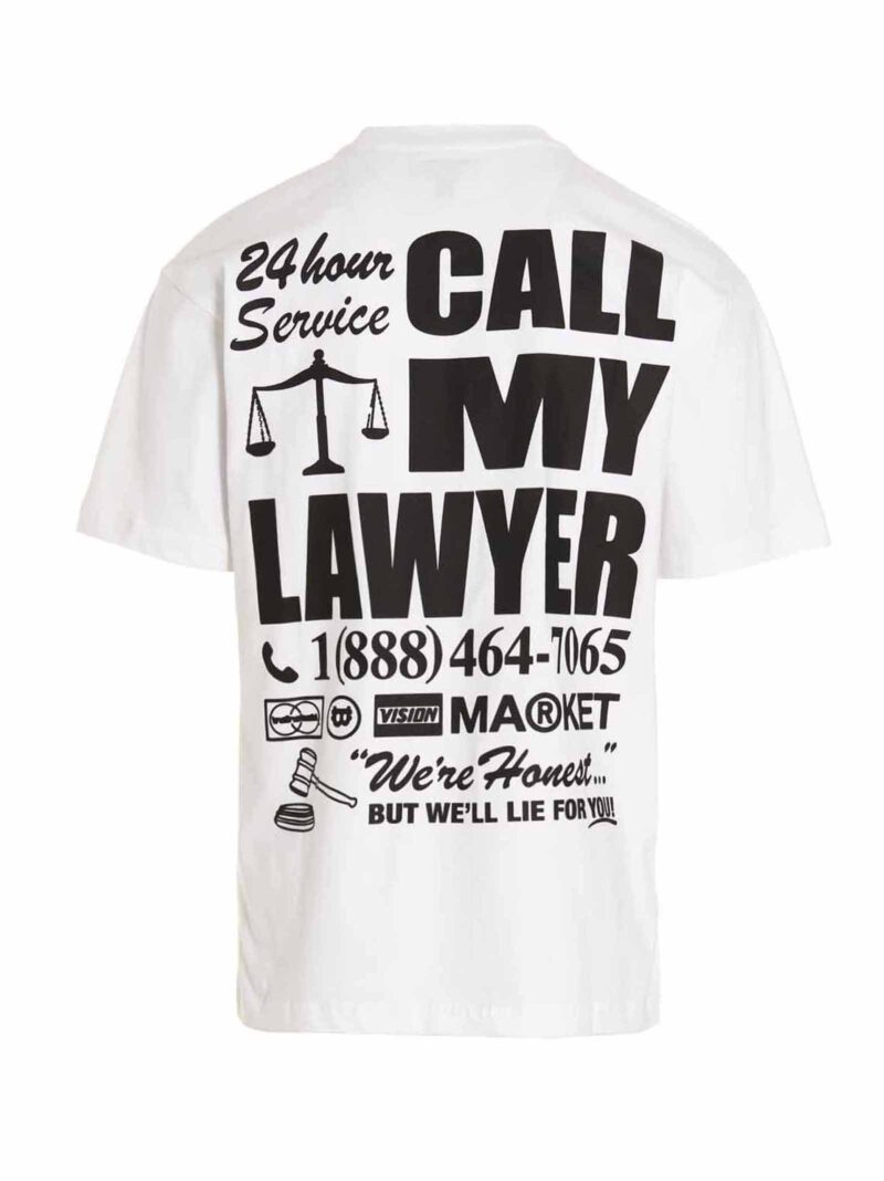 T-shirt '24 HR Lawyer Service' 399001158WHITE CHINATOWN MARKET White/Black