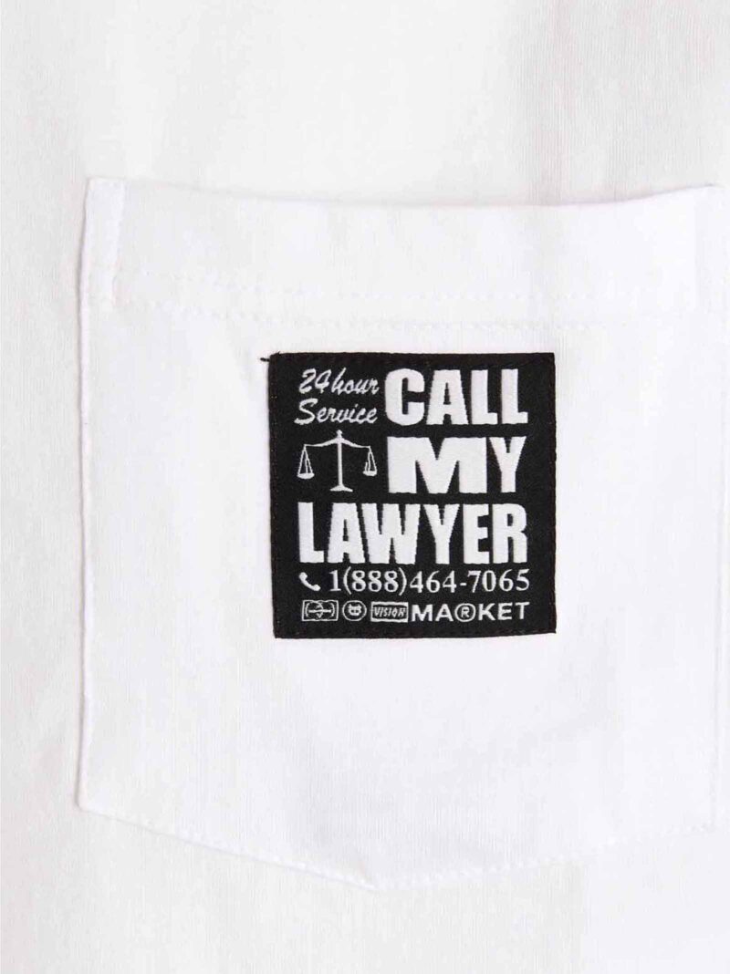 T-shirt '24 HR Lawyer Service'  CHINATOWN MARKET White/Black