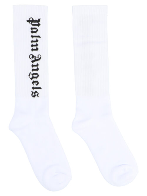 'Vertical Logo' socks PALM ANGELS White/Black