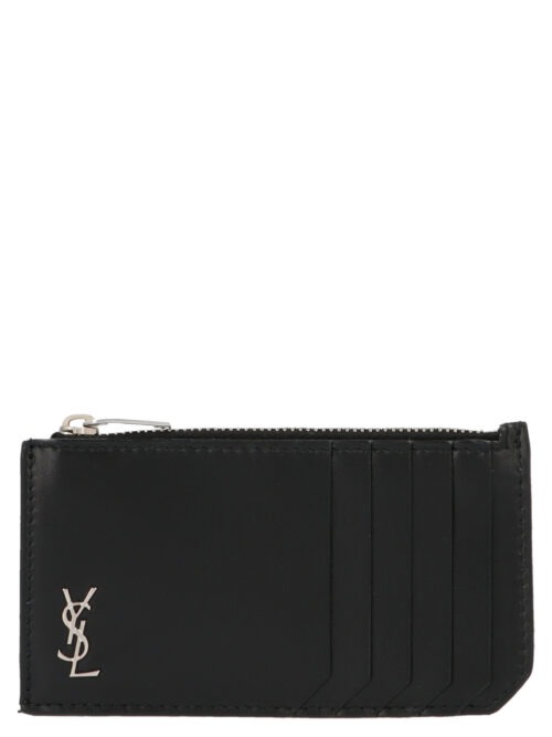 'Tiny monogram' cardholder SAINT LAURENT Black