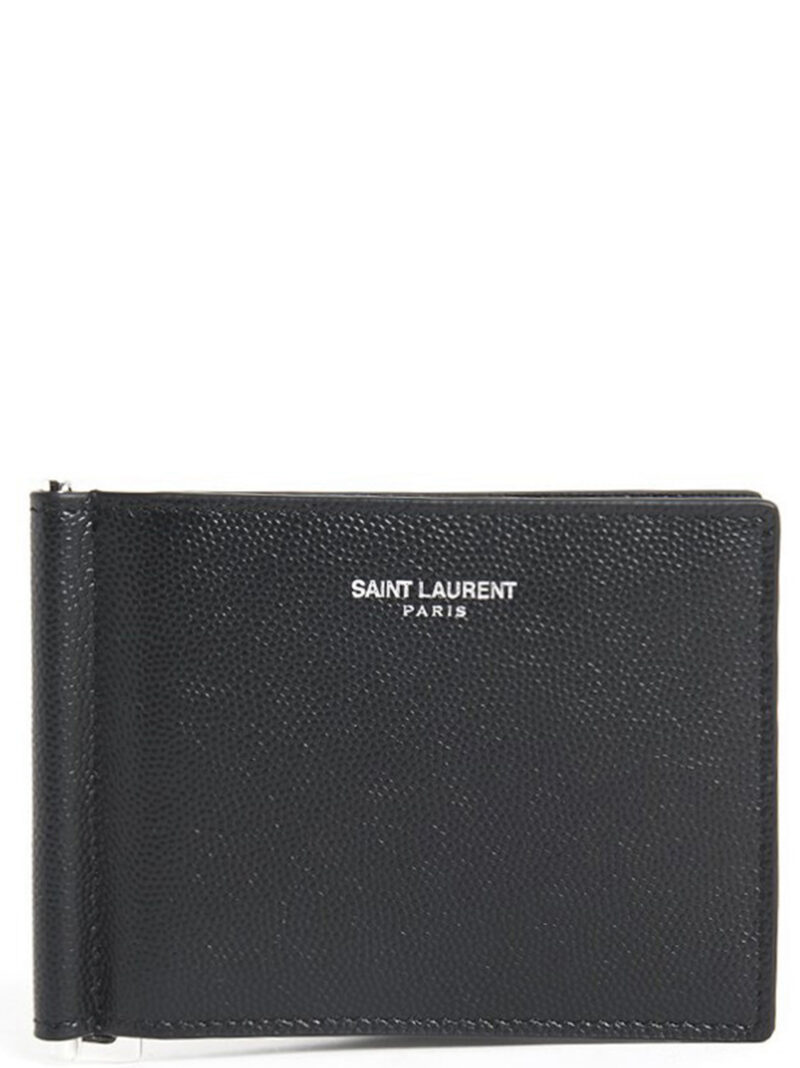Logo wallet SAINT LAURENT Black