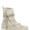 Suede shearling ankle boots RENÉ CAOVILLA White