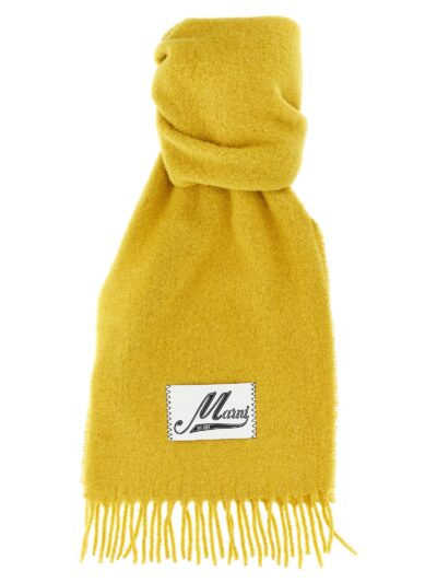 Logo patch scarf MARNI Yellow