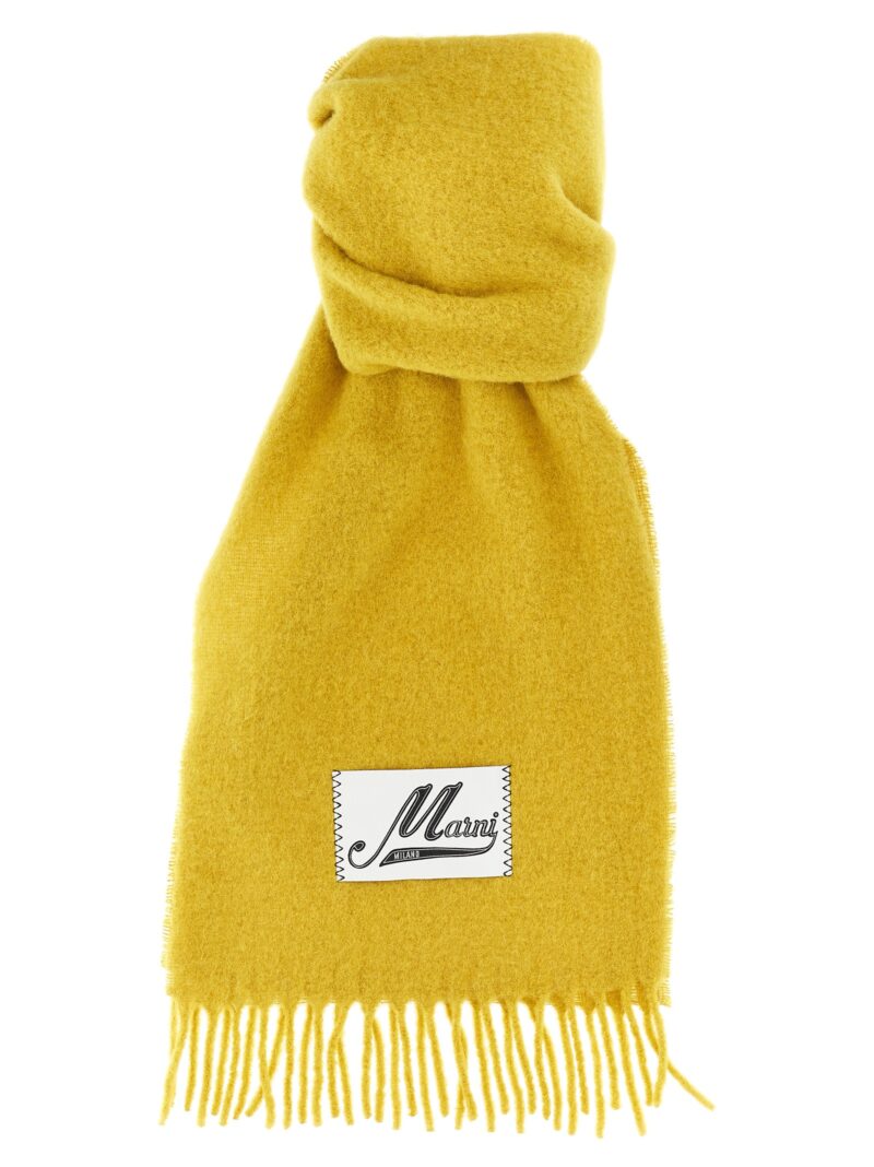 Logo patch scarf MARNI Yellow