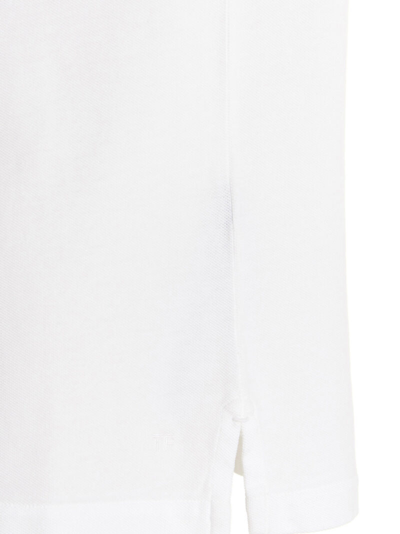 Piqué cotton polo shirt 100% cotton TOM FORD White