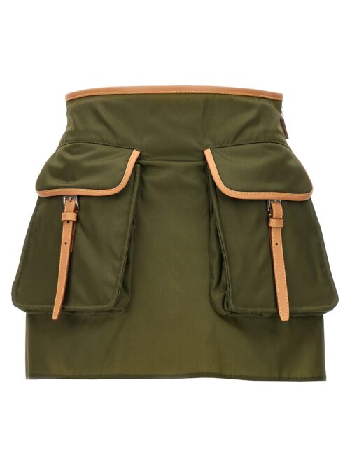 Cargo mini skirt PRADA Green