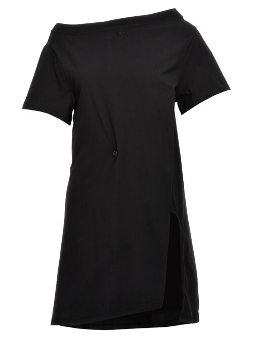 Logo embroidery dress COURREGES Black