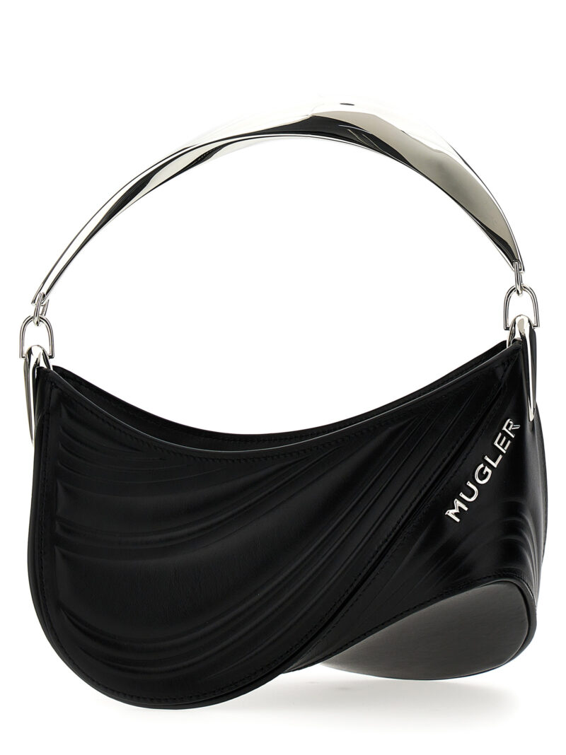 'Small Embossed Spiral Curve 01' handbag MUGLER Black