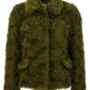 'Vettys' eco fur coat DRIES VAN NOTEN Green