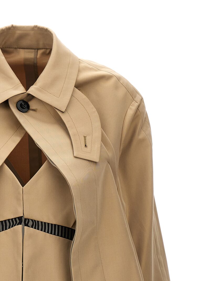 Dress insert trench coat Woman SACAI Beige