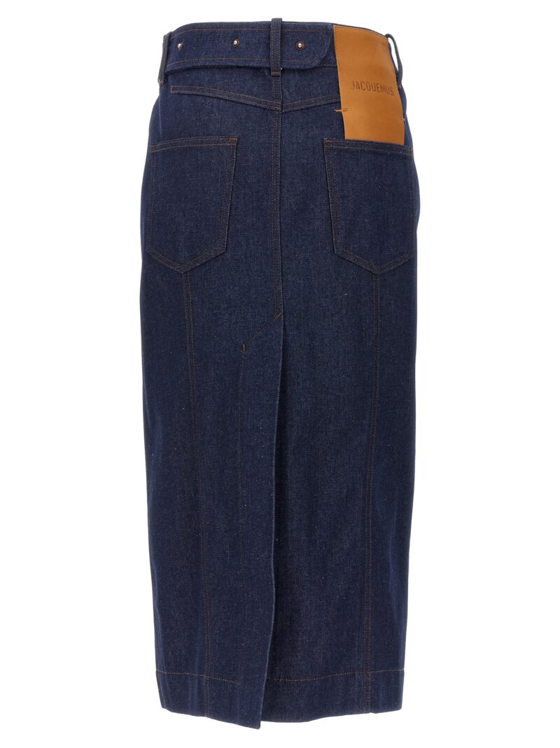 'La jupe de-Nîmes Obra' skirt 24E241DE0401513NAVYBROWN JACQUEMUS Blue