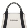 'Navy cabas' small shopping bag BALENCIAGA White/Black