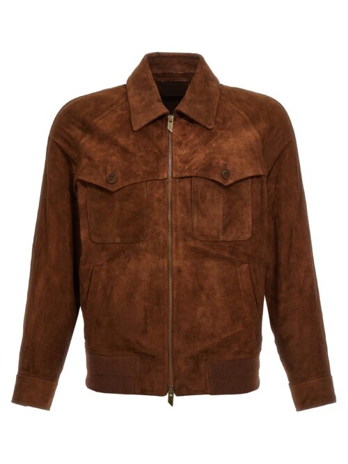 Suede jacket SALVATORE SANTORO Brown