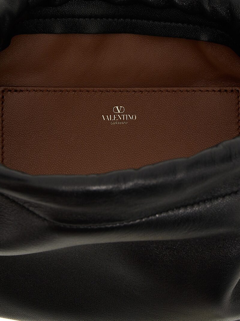 Valentino Garavani 'Vlogo Pouf' Shoulder Bag 100% lamb leather (Ovis aries) VALENTINO GARAVANI Black