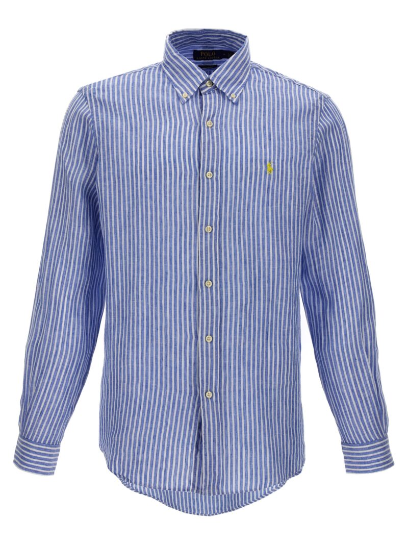 Logo embroidery striped shirt POLO RALPH LAUREN Light Blue