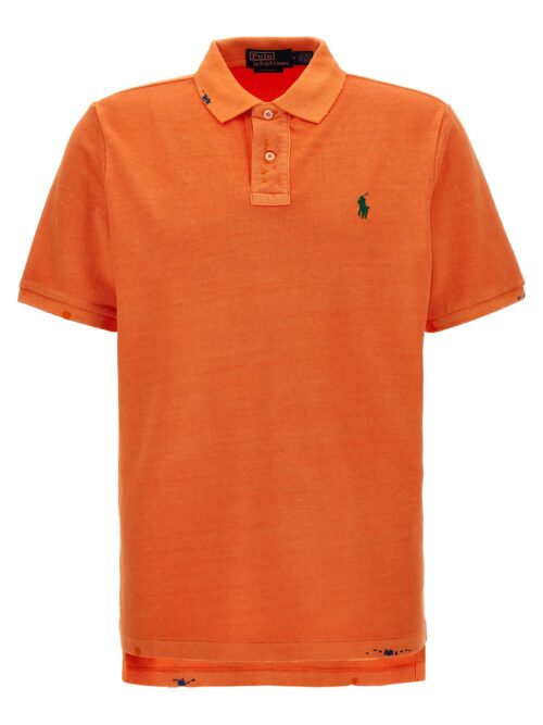 Logo embroidery polo shirt POLO RALPH LAUREN Orange