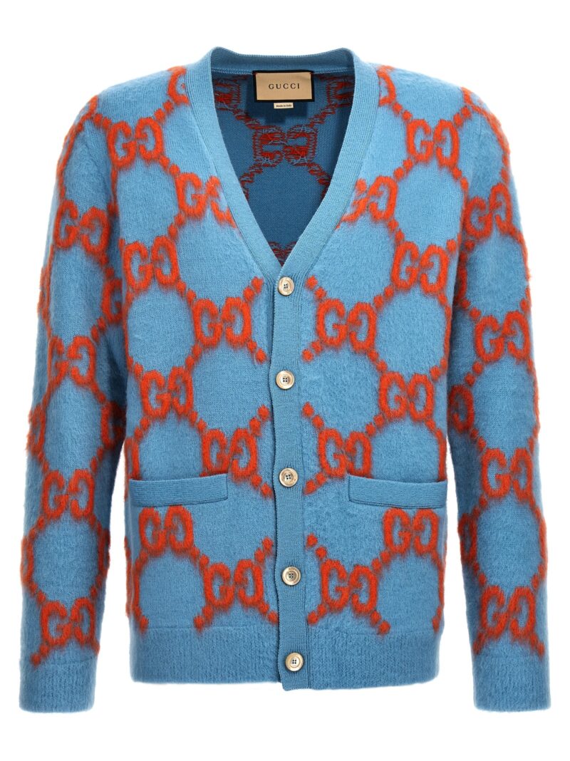 Logo cardigan GUCCI Light Blue