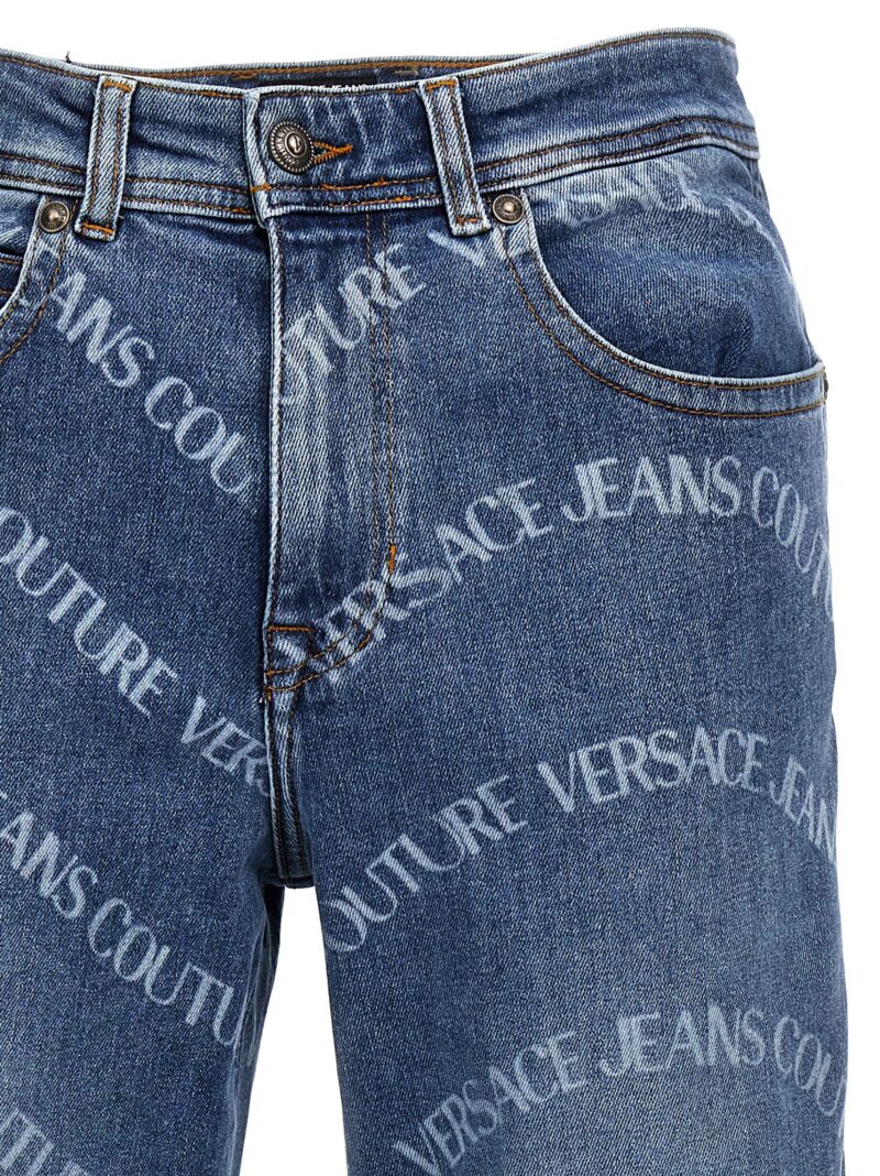 Logo print jeans Man VERSACE JEANS COUTURE Light Blue