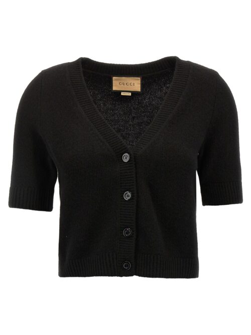 Cropped cardigan GUCCI Black