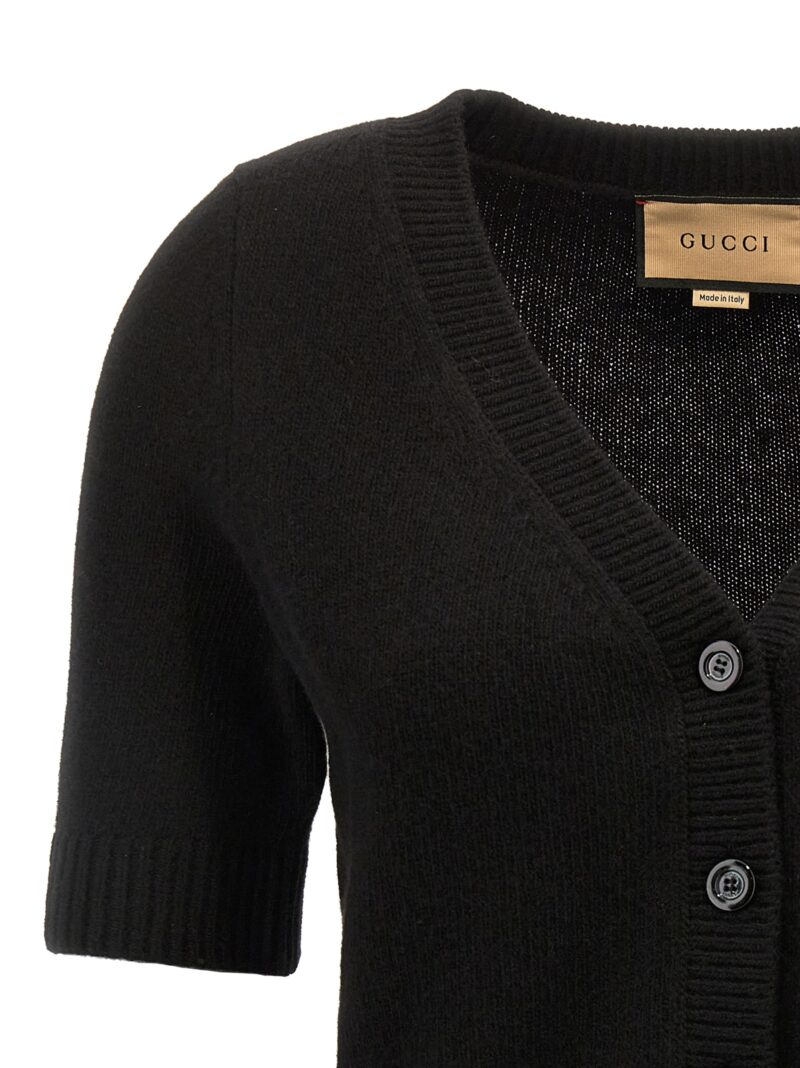 Cropped cardigan Woman GUCCI Black