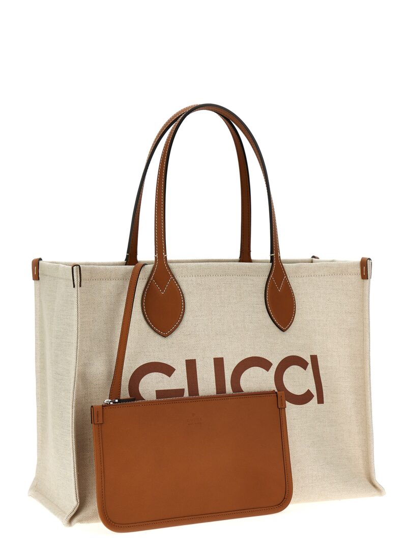 Logo shopping bag Woman GUCCI Beige