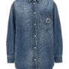 Quilted inner denim shirt GUCCI Blue