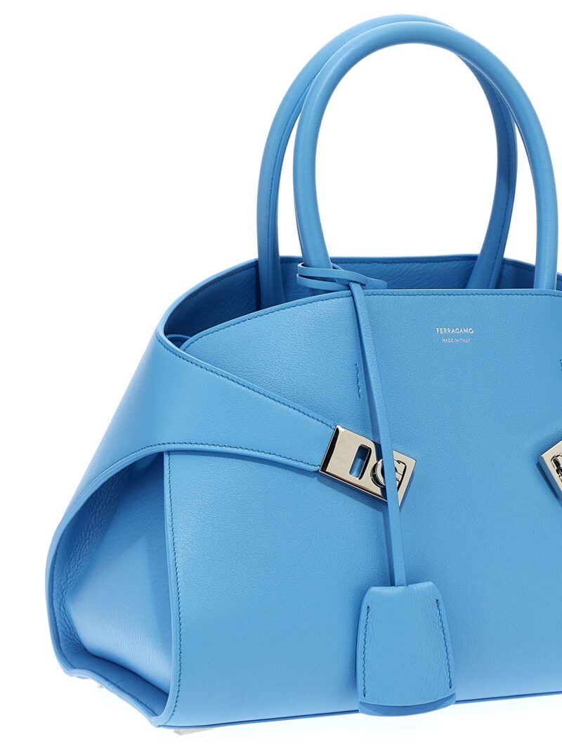 'Hug S' handbag Woman FERRAGAMO Light Blue