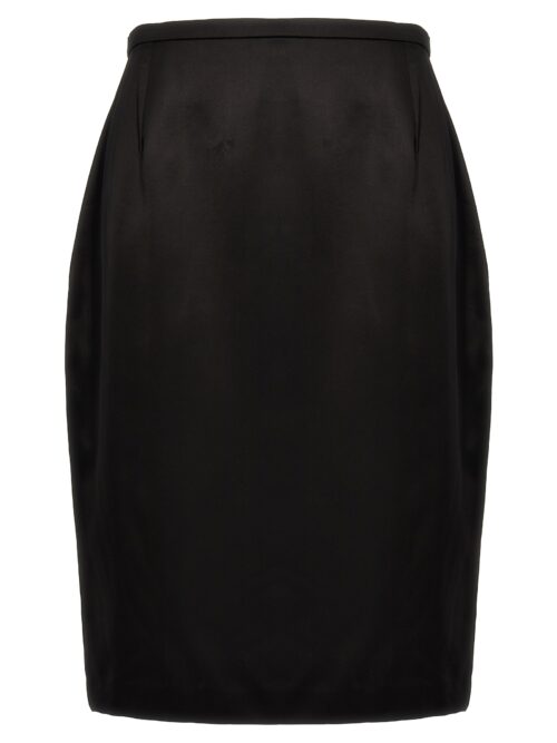 Satin skirt SAINT LAURENT Black