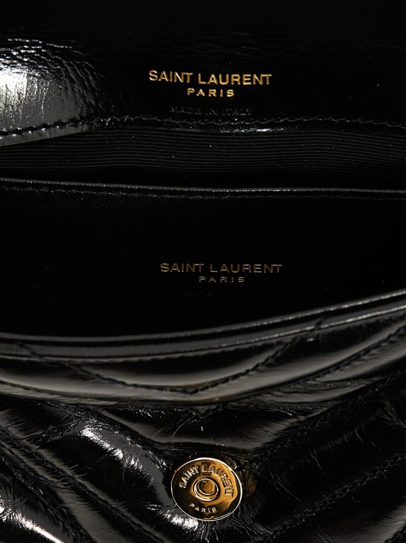 'College Mini' crossbody bag 100% calfskin leather (Bos Taurus) SAINT LAURENT Black