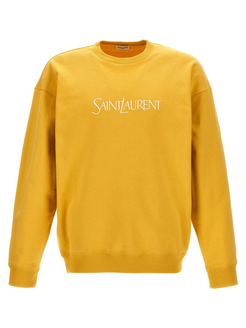 Logo embroidery sweatshirt SAINT LAURENT Yellow