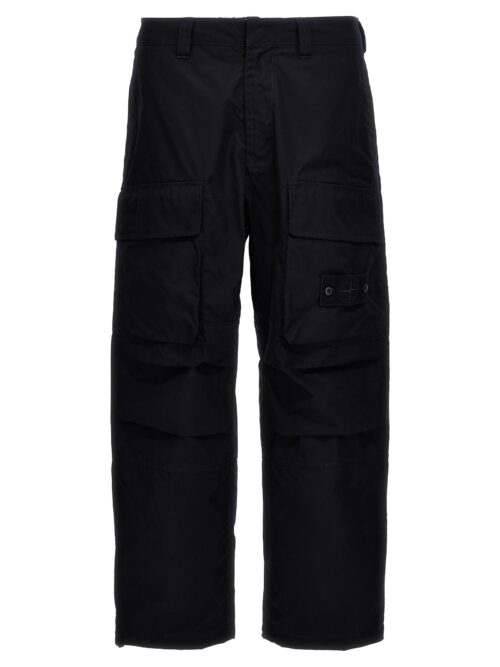 Logo badge cargo pants STONE ISLAND Blue