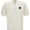 Logo patch knitted polo shirt STONE ISLAND White