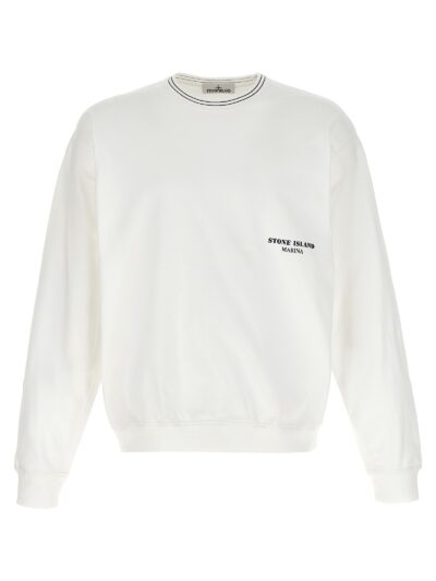Logo print sweatshirt STONE ISLAND White