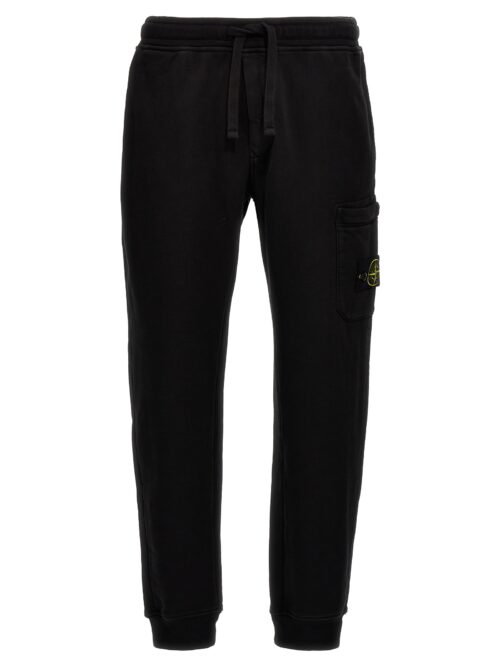 Logo badge joggers STONE ISLAND Black