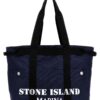 Logo print shopping bag STONE ISLAND Blue