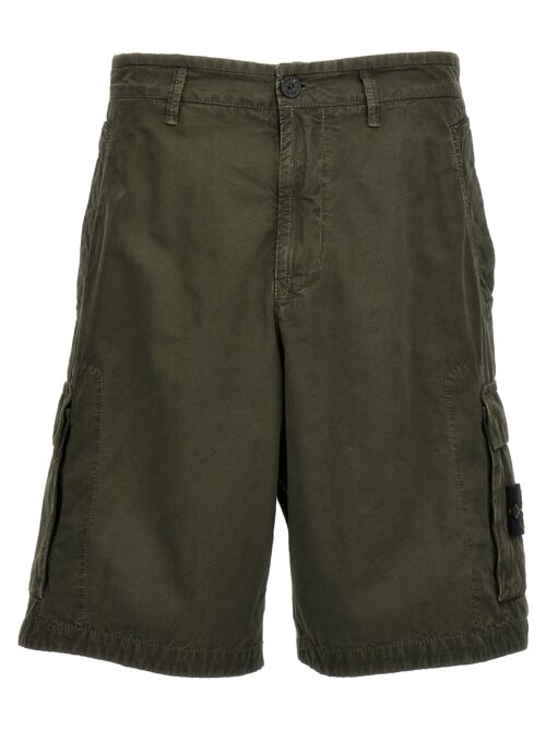 Logo badge bermuda shorts STONE ISLAND Green