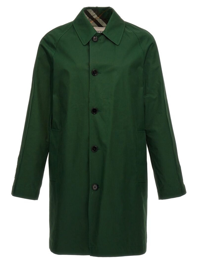 Medium reversible car coat Check BURBERRY Green