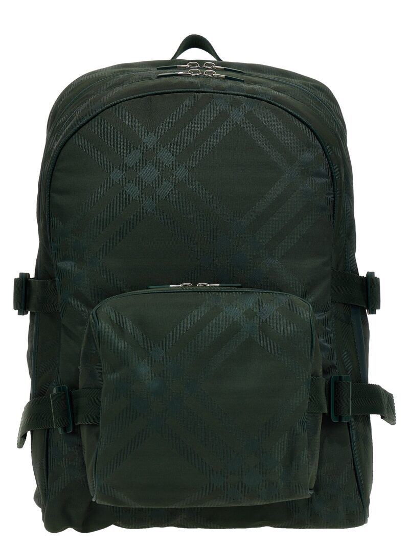 Check backpack BURBERRY Green