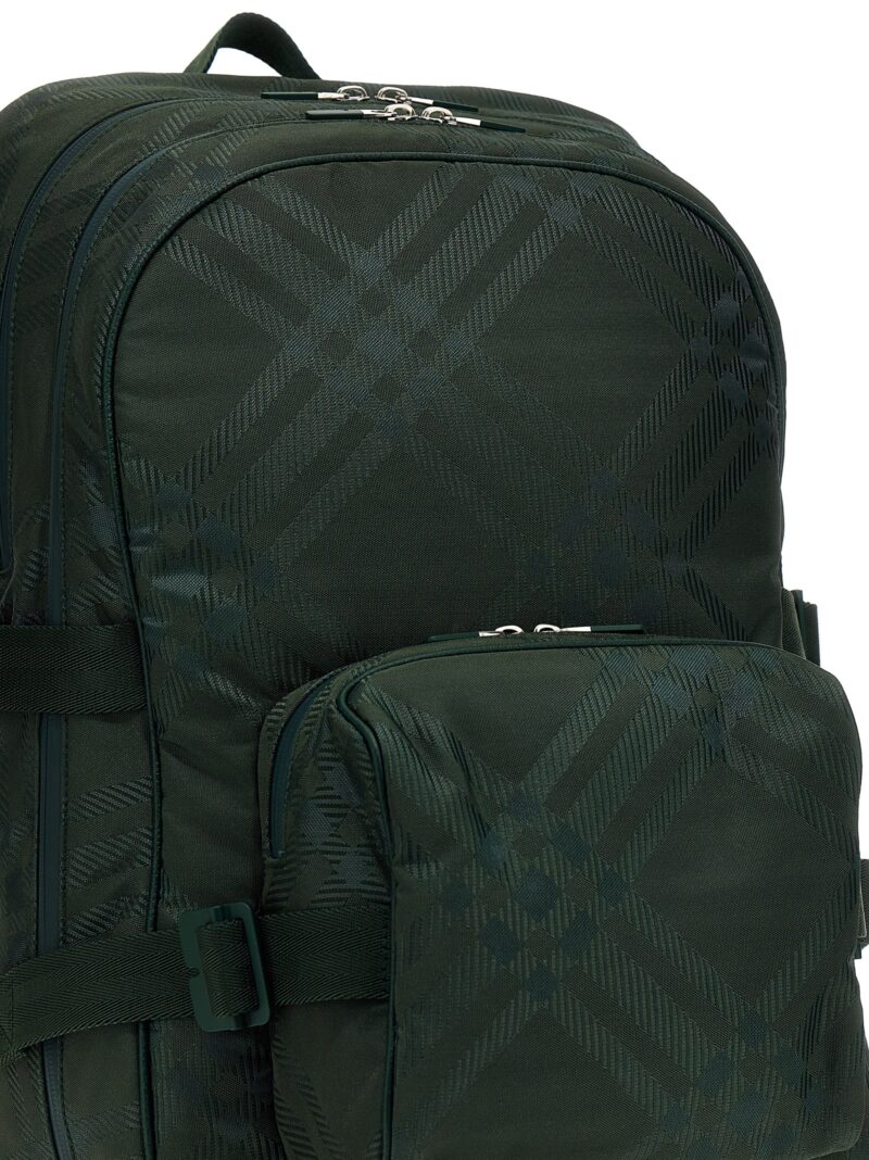 Check backpack Man BURBERRY Green