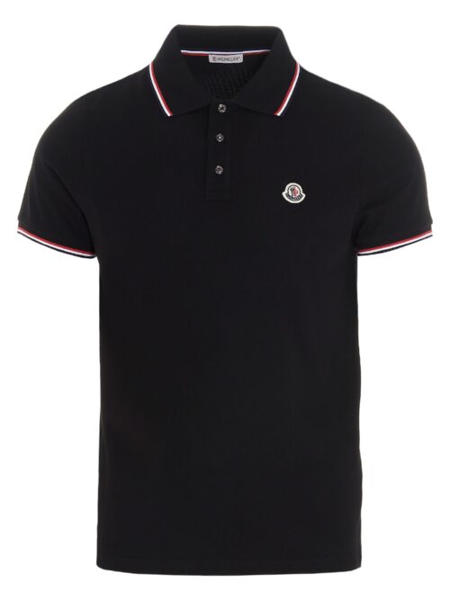 Logo patch polo shirt MONCLER Black