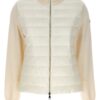 Two-material cardigan MONCLER White