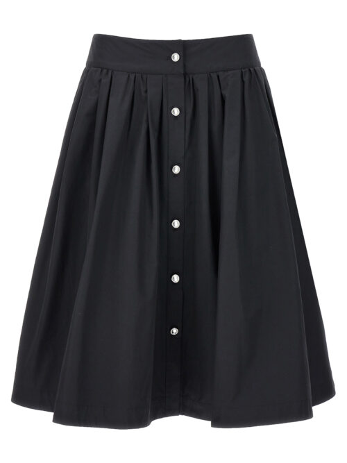 Jewel button nylon blend skirt MOSCHINO Black