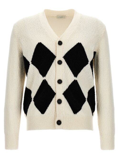 'Argyle' cardigan BALLANTYNE White/Black