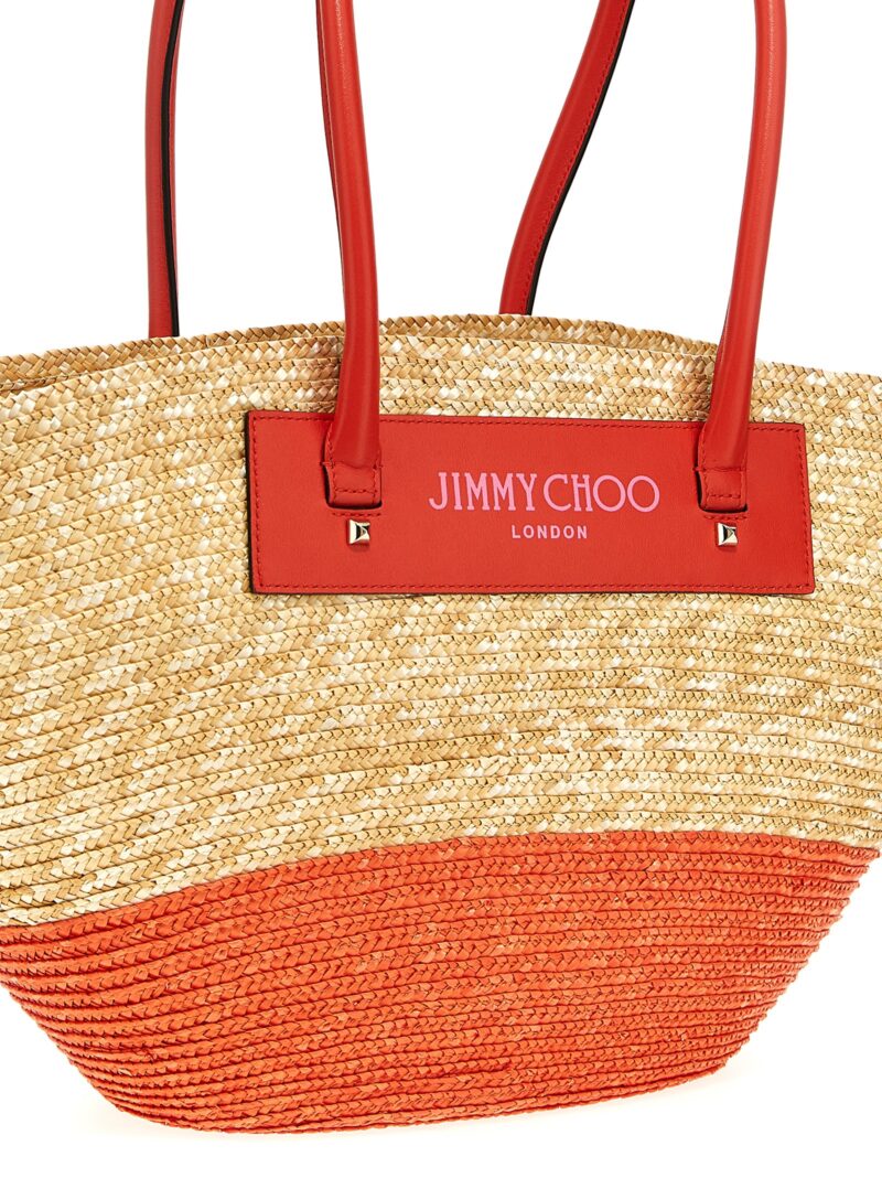 'Beach Basket Tote/M' shopping bag Woman JIMMY CHOO Fuchsia