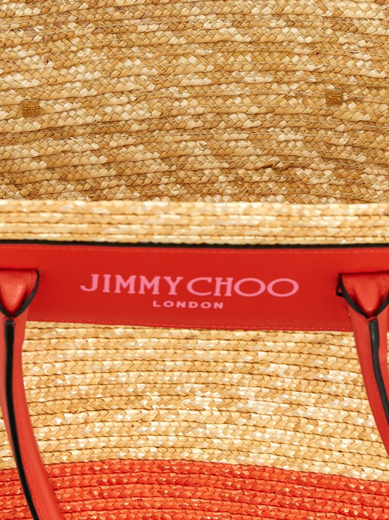 'Beach Basket Tote/M' shopping bag 79% fa 15% le 6% br JIMMY CHOO Fuchsia