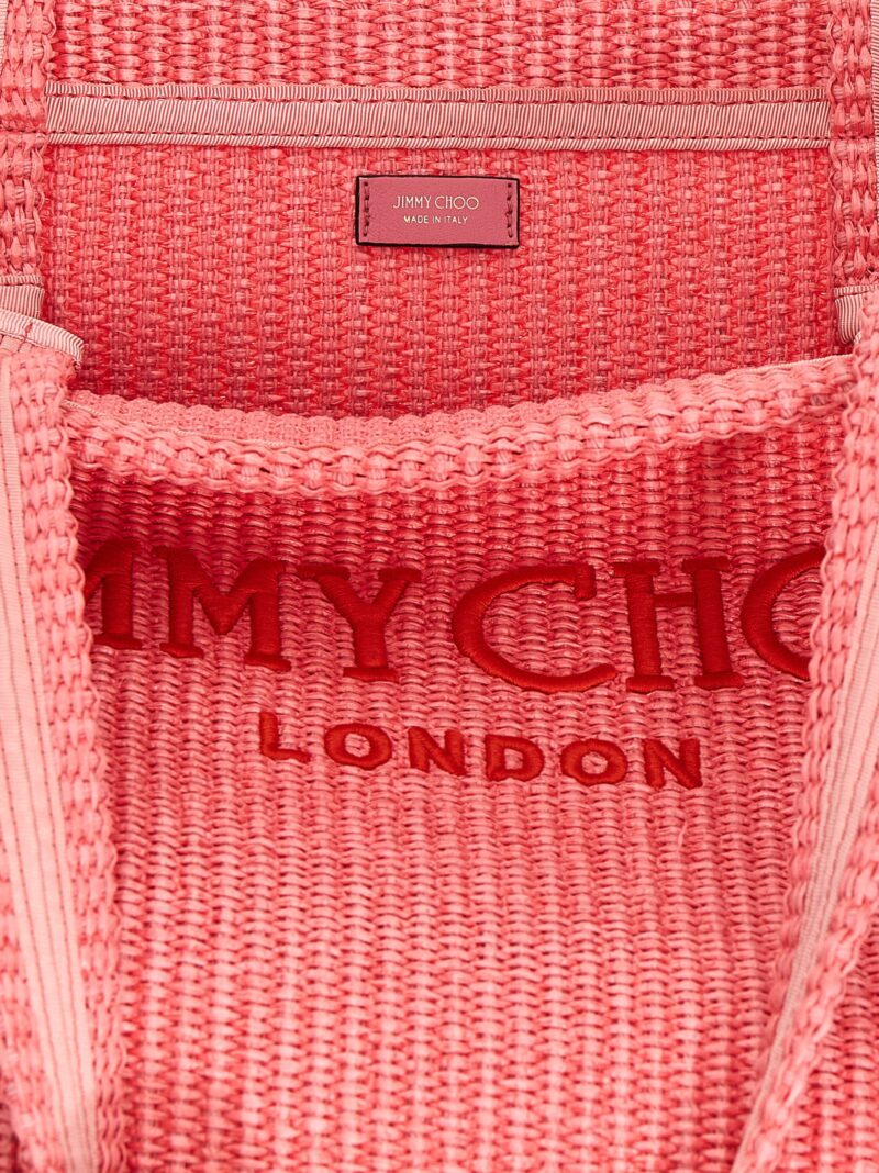 'Beach Tote E/W' shopping bag 100% raffia JIMMY CHOO Pink
