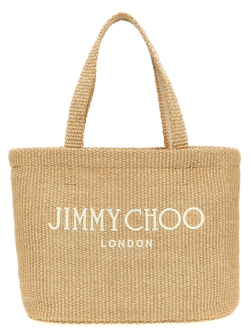 'Beach Tote E/W' shopping bag JIMMY CHOO Beige