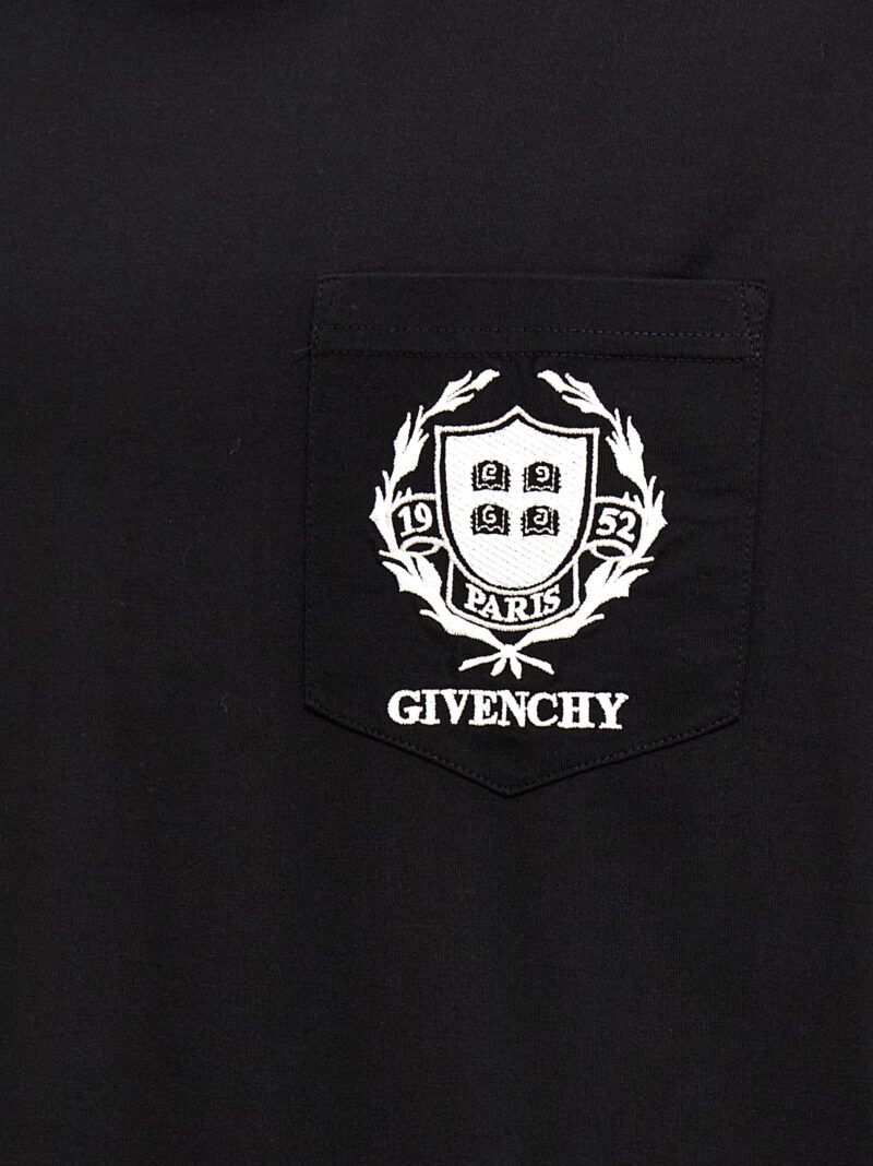 Logo embroidery t-shirt 100% cotton GIVENCHY Black